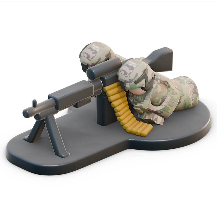 U.S. Army M240 gun team